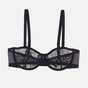 CUUP Balconette Bra in Black Mesh
